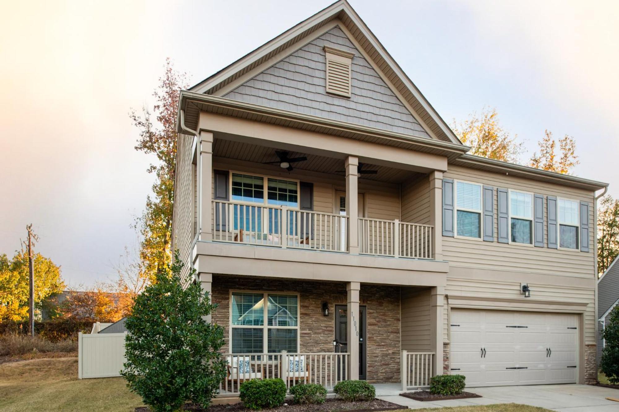 夏洛特Near Clt Airport - 4Bd - Backyard - Balcony别墅 外观 照片